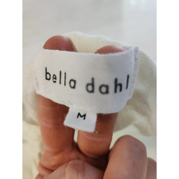 Sunlit halter maxi dress tiered 100% Linen Size medium - Picture 5 of 9